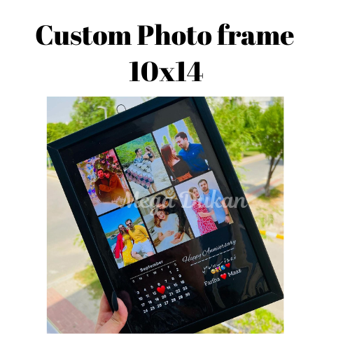 Personalized Wooden Happy Birthday Photo Frame Custom Design Single & Double Side Gift for Wife Husband Friends