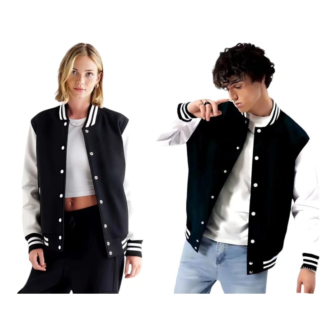 Varsity Baseball Fleece Jackets For Men and Women  Stylish High Quality Button Coat Style Bomber Jackets  Fleece Hoodie