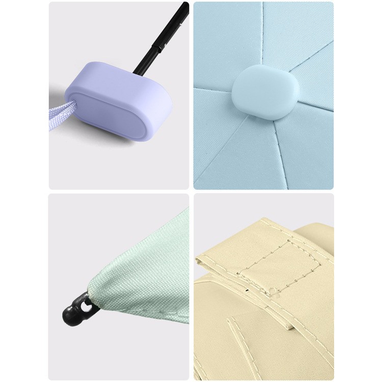Pocket Umbrella with Case - Portable Compact Lightweight Durable Parasol Stylish Small Travel Umbrella for Rain & Sun Protection