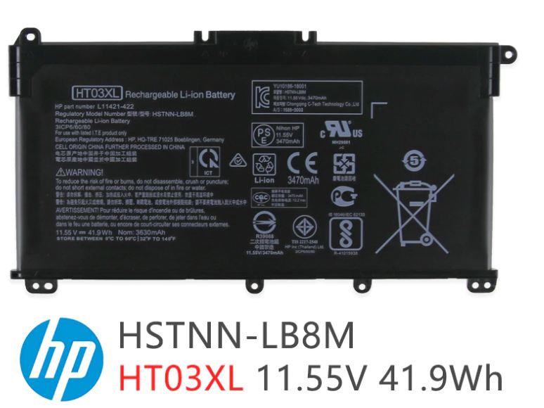 Jual BATERAI LAPTOP HP 14-CE HT03XL HSTNN-LB8L ORIGINAL Terlaris
