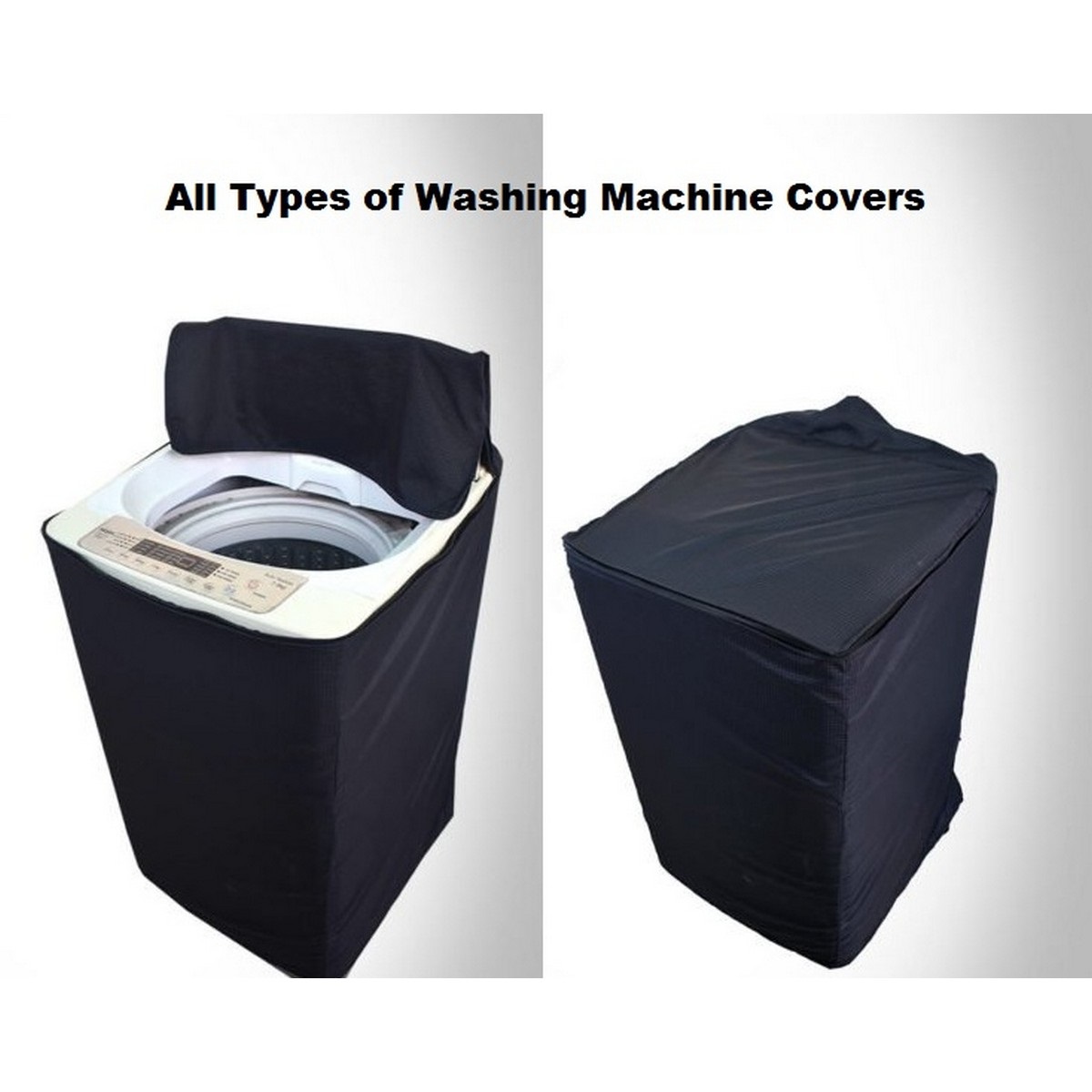 Premium Quality 12-15 Kg Washing Machine Cover (Waterproof, Sunscreen and Dustproof Protector) & Wash Me Travel Laundry Bag, Machine Washable Dirty Clothes Organizer, Large Enough to Hold 4 Loads of Laundry, Easy Fit a Laundry Hamper or Basket XL