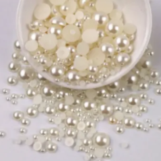 Premium 10mm Pearl Cut Shiny Decorative Beads for Jewelry Making & DIY Crafts