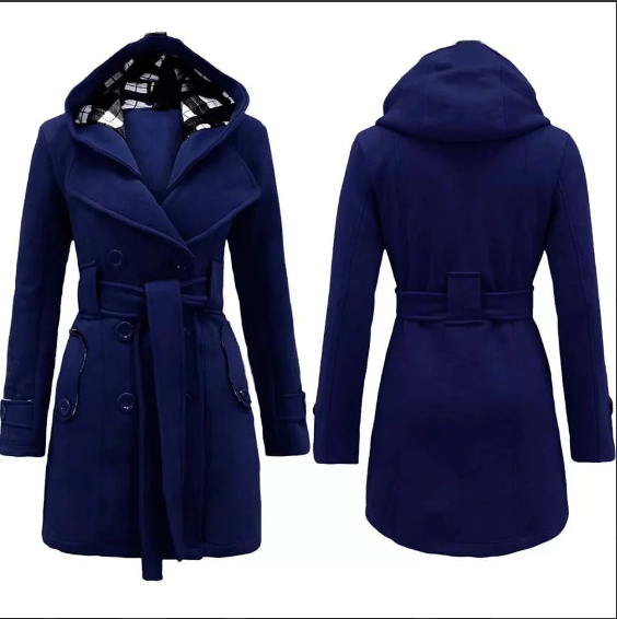 Latest Trench Hooded Check Style Winter Hooded Coats.