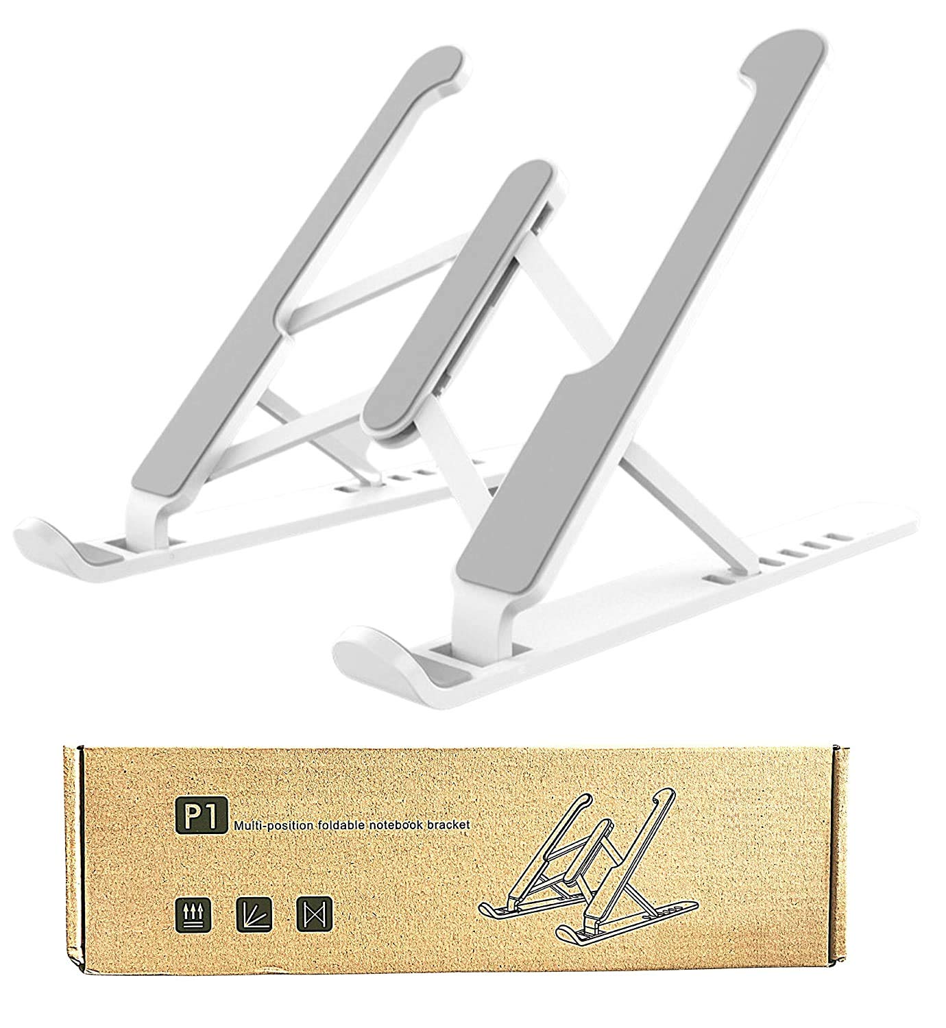 Portable Foldable Laptop Stand Adjustable Notebook Stand Lightweight Durable Plastic Nonslip