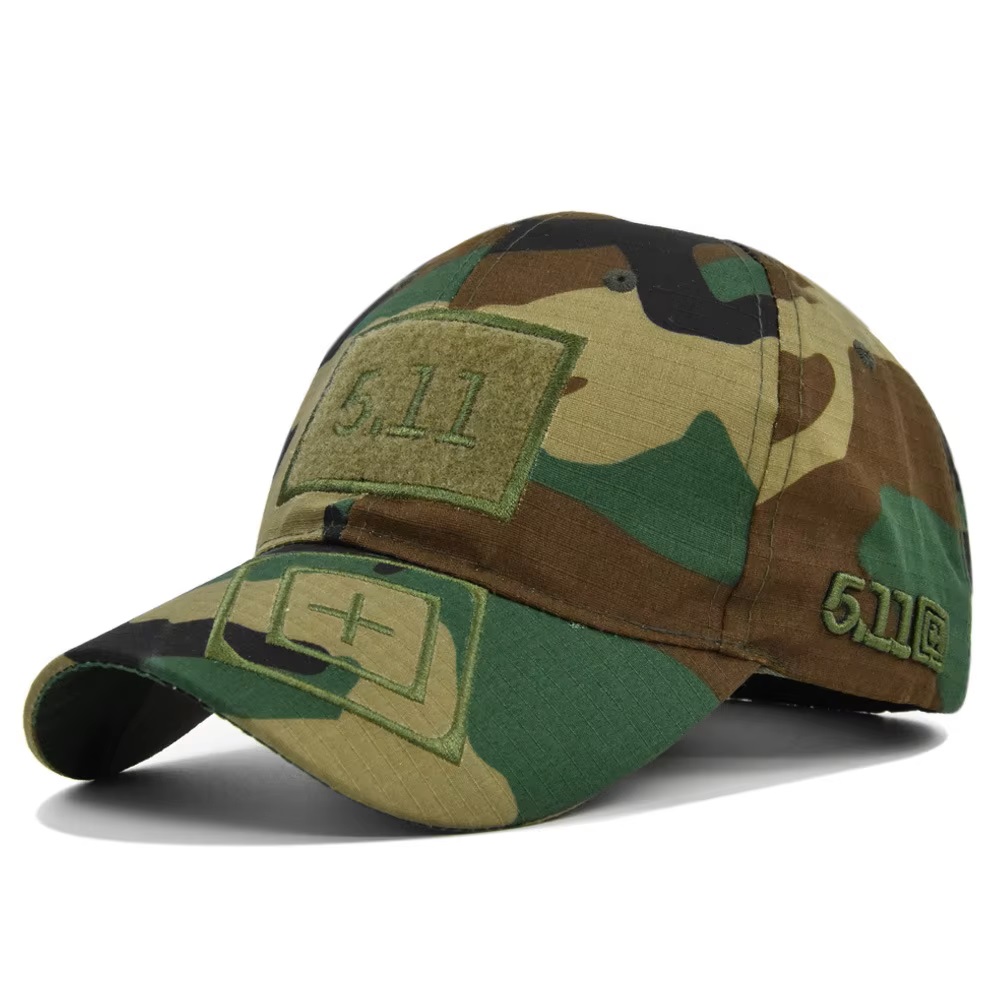 Adjustable Jungle Camo Tactical Cap for Outdoor Sports & Training - Breathable Snapback Baseball Hat in Multiple Colors