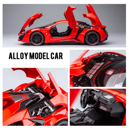 1:24 Lykan HyperSport Fast & Furious 7 Diecast Model Car | Metal Toy Car with Opening Doors, Detailed Interior & Collectible Gift view 7