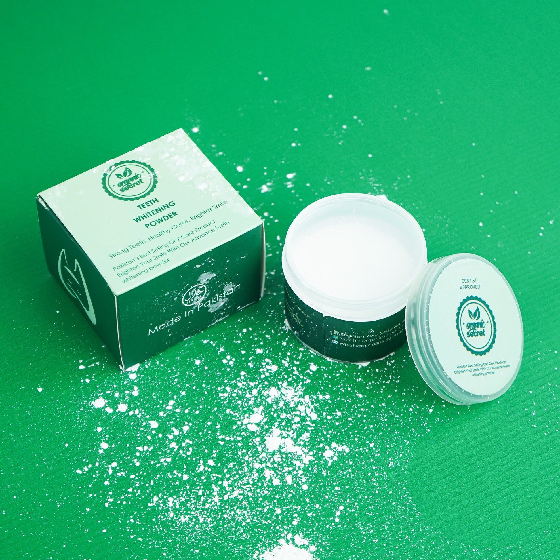Organic Secret Oral Care Teeth Whitening Powder 50g – Natural Teeth Brightening & Cleaning Powder for Daily Brushing, Fresh Breath & Surface Stain Removal – Gum Care & Complete Oral Hygiene for Men & Women