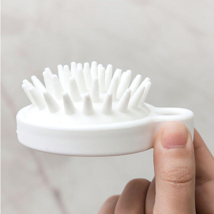 Shampoo Massager Brush Scalp Hair Scrubber with Soft Silicone Bristles For All Type Of Hairs Straight Curly Wet Dry For Men Women Children