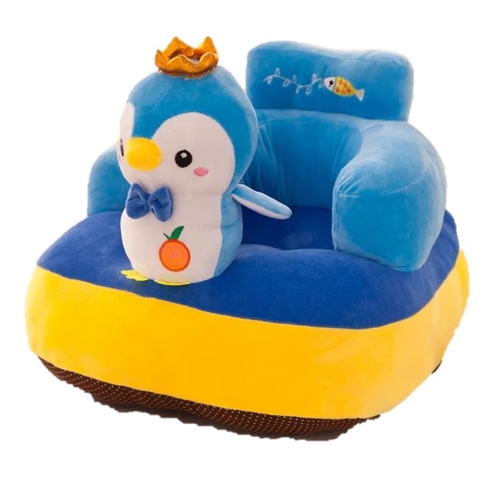 Baby Padded Sofa Booster Seat Cartoon Character Stuffed Toy Learning to Sit