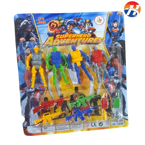 Super Hero Action Figures Pack of  4 Play Set Toy For Kids BY HAMZA EXPRESS