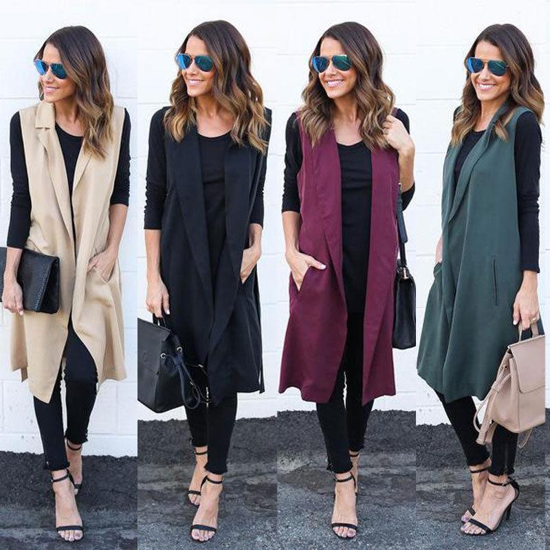 long coat sleeveless
