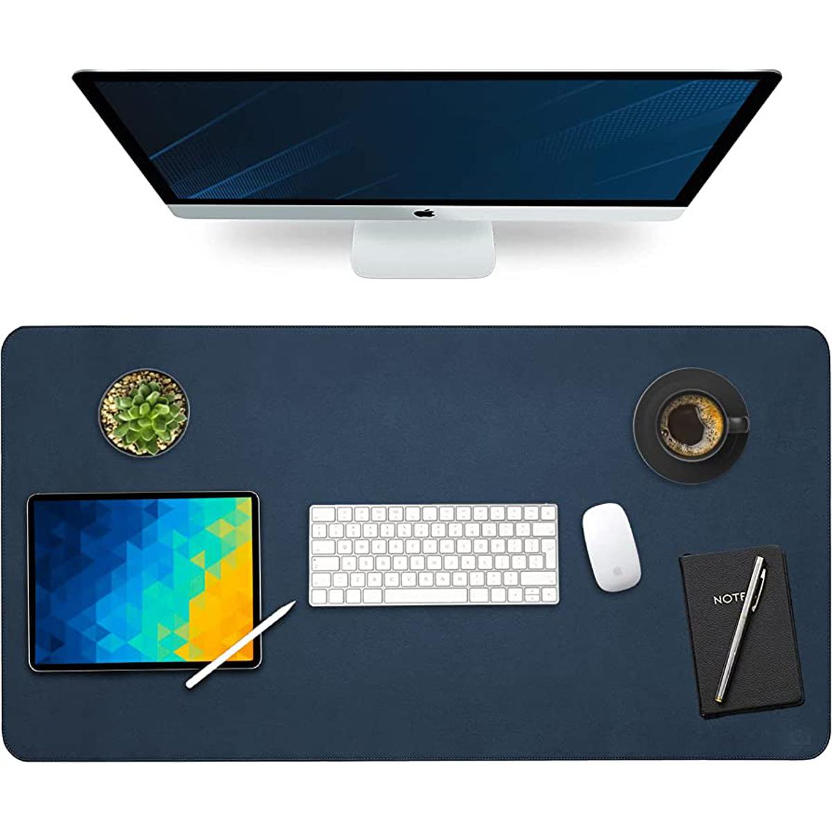 Laptop Matt 13x30 inches Large Mouse pad | Desk Matt, Computer Table Protector Matt | Multi use Synthetic Leather Matt| Large Mousepad