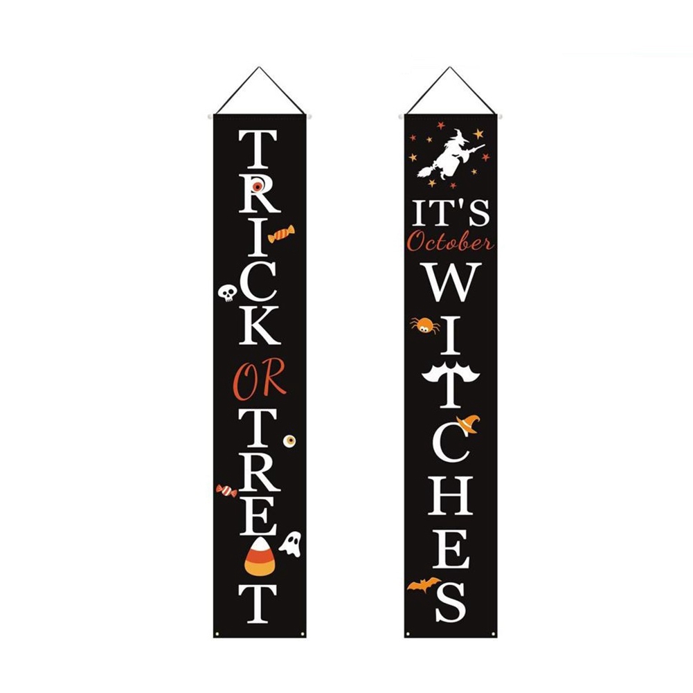 1 Piece Halloween Welcome Banner Decorations Porch Signs Halloween ...