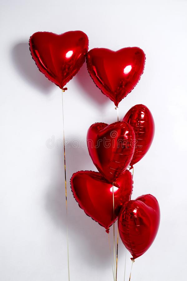 Heart Foil Balloons, 18 Inch Heart Balloons Rose Gold Wine Red, Heart