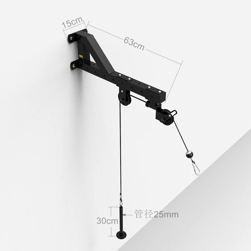 Home Gym Wall-mounted Cable Machine Attachments Workout Triceps Biceps Pulley System Fitness Pull Down Rope Equipment(AMBALA FITNESS)