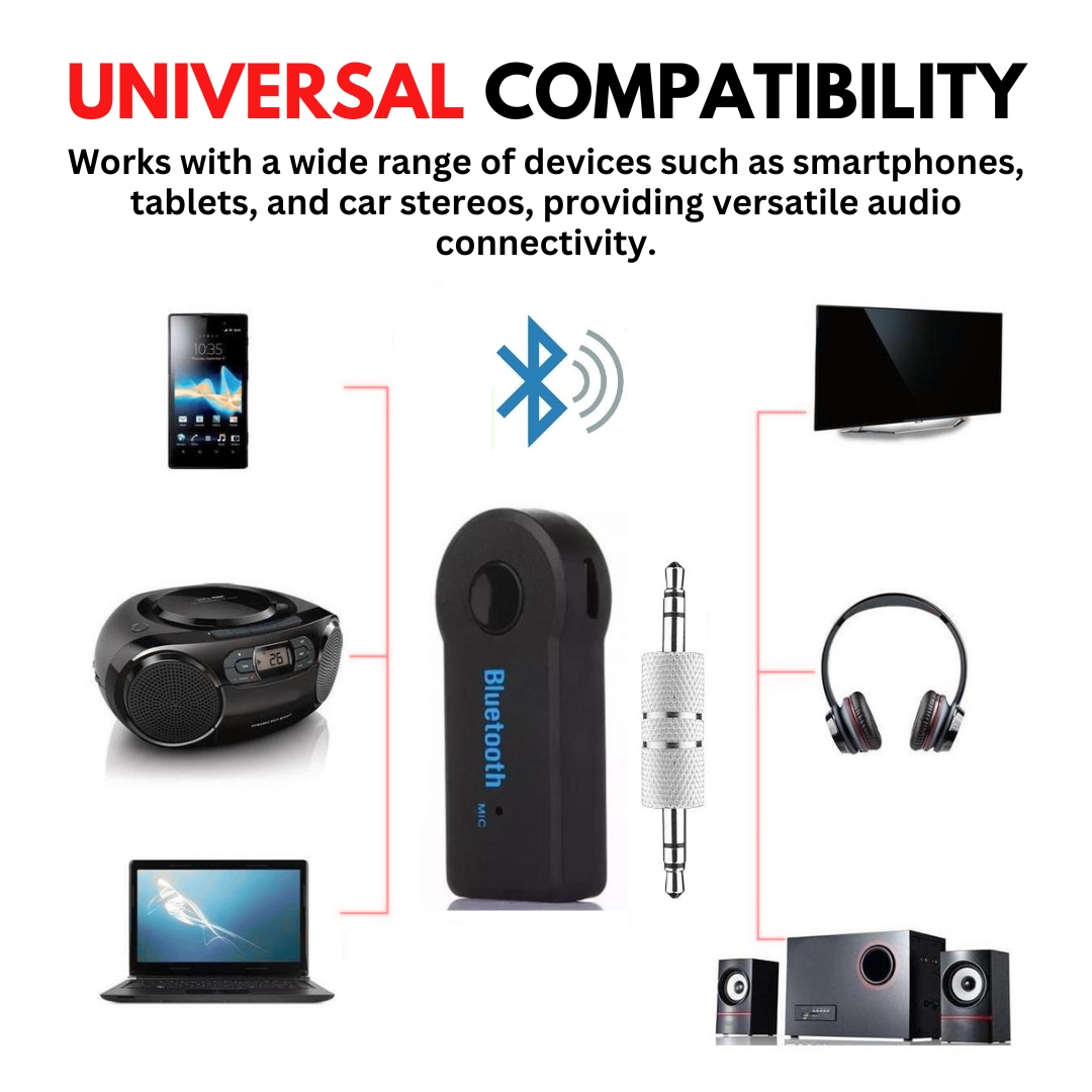 Portable USB Bluetooth Wireless Audio Music Receiver Dongle | 3.5mm Aux Car Audio Adapter with Built-in Mic Hands Free Calling Stereo Sound Receiver for Car Stereo Home Speakers Headphones MP3 PC Laptop Mobile Phones – Add to Cart