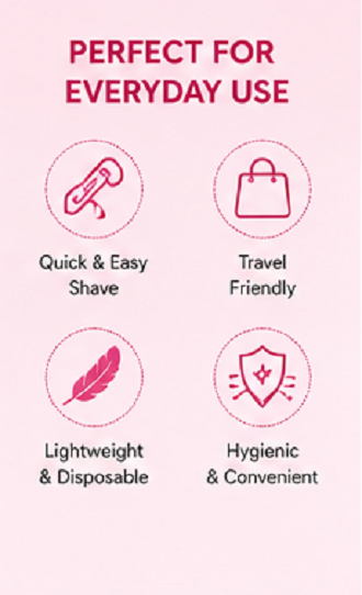 Original Daily Touch Lady Razor 5 Piece Bikini Razor Woman Razor Female Hair Removal Double Blades Hair Razor Machine Mini Shaving Razor