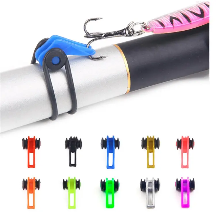 10pcs Fishing Rod Pole Hook Keeper Multi-color Jig Hooks Safety Keeping Holder  Fishing Lure Bait Accessories 