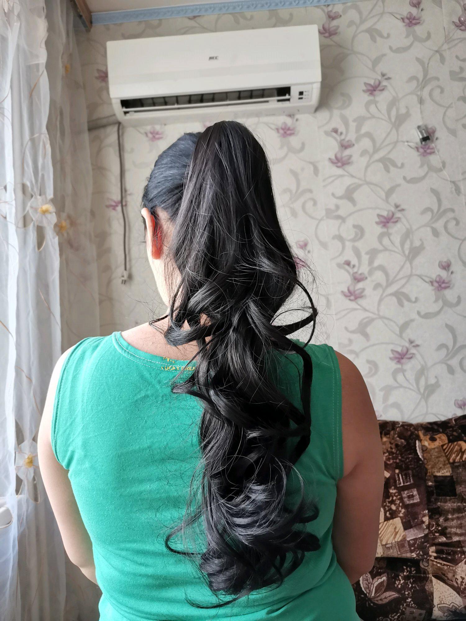 Body Wave Real Hair Ponytails Ponytail Hair Extension For Hair Style Addition - More Volume - More Style - Soft Curls - Can be Washed and Dyed
