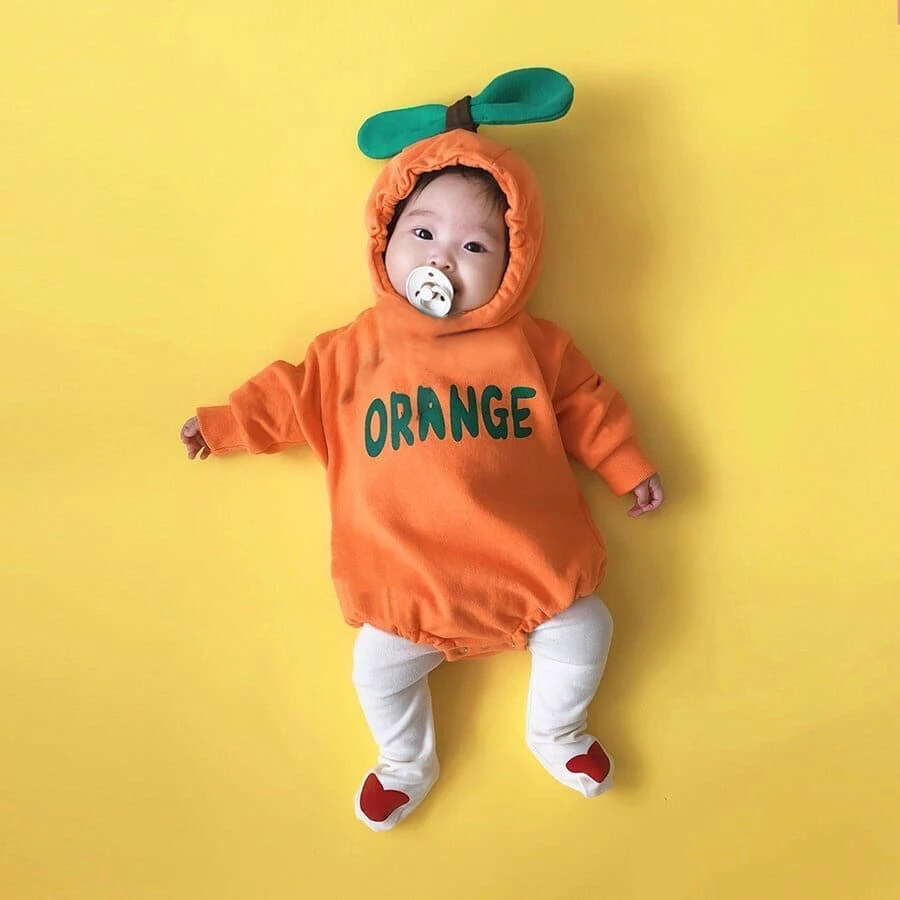 Cute Newborn Baby Boy Girls Apple Orange Banana Romper Jumpsuit Outfits  Costume