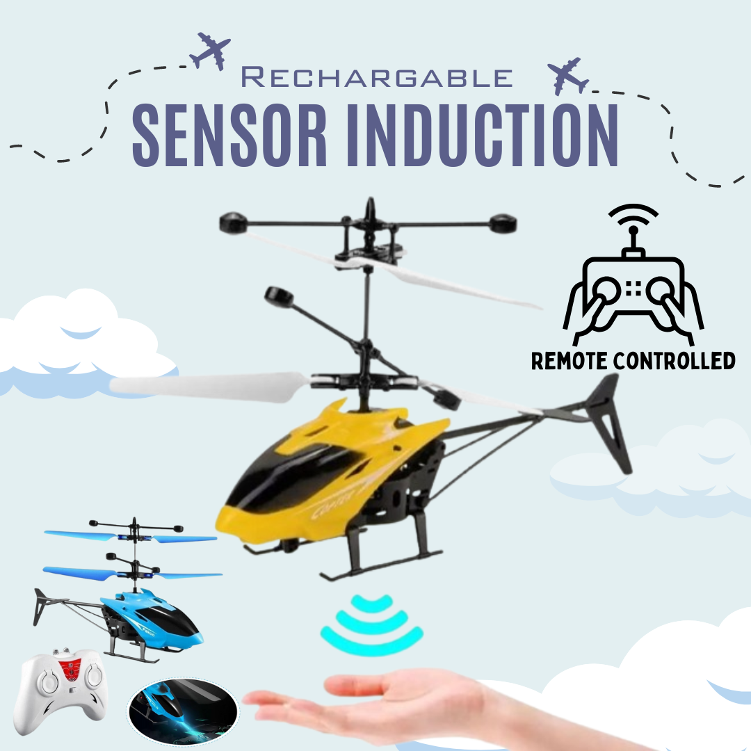 Remote Control Helicopter Cool Electric Airplane Toys for Kids RC Helicopter with LED Toys for Boys and Girls RC Helicopter with Remote Control – Rechargeable Flying Aircraft for Kids & Adults | Durable & Easy to Fly | Best Toy Gift