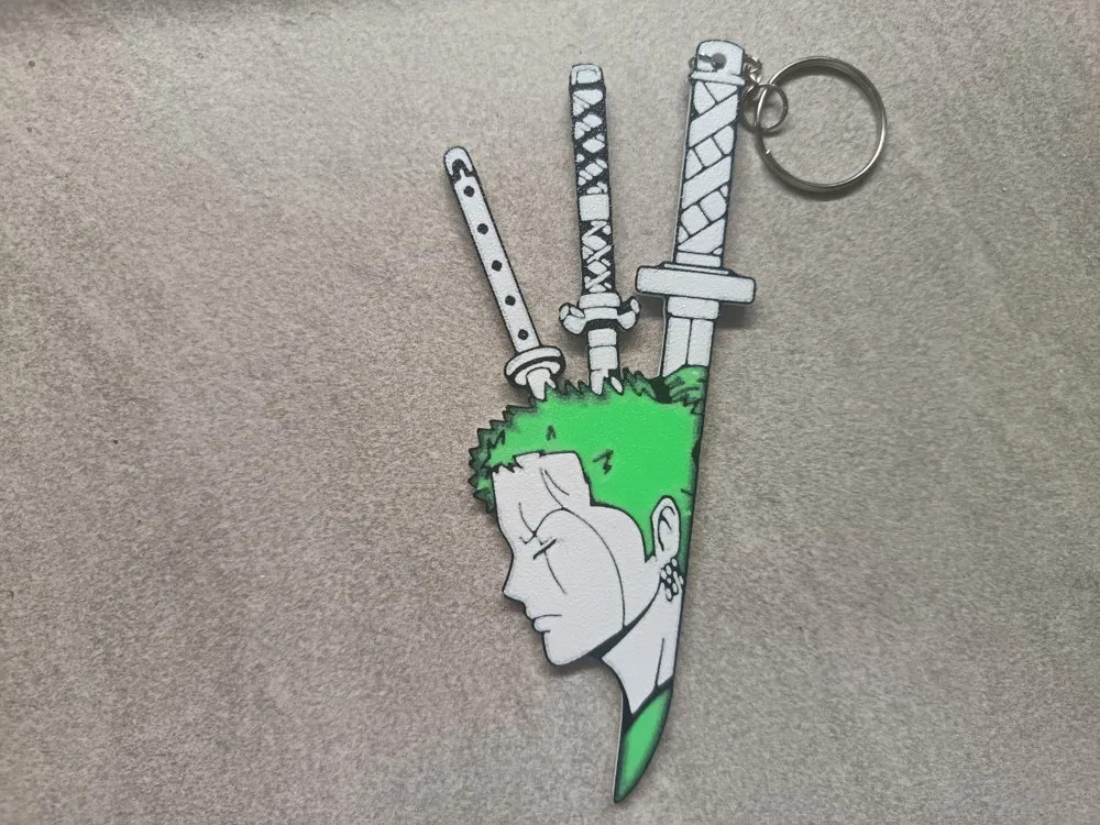 ONE PIECE Zoro Keychain – Roronoa Zoro Anime Keyring, Collectible Manga Character Charm for Keys, Backpacks, Bags & Luggage, Lightweight Everyday Carry Accessory for Anime Fans