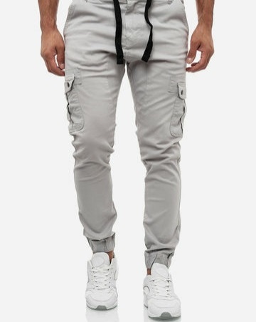 Brown Box Cargo Jogger Trousers for Men