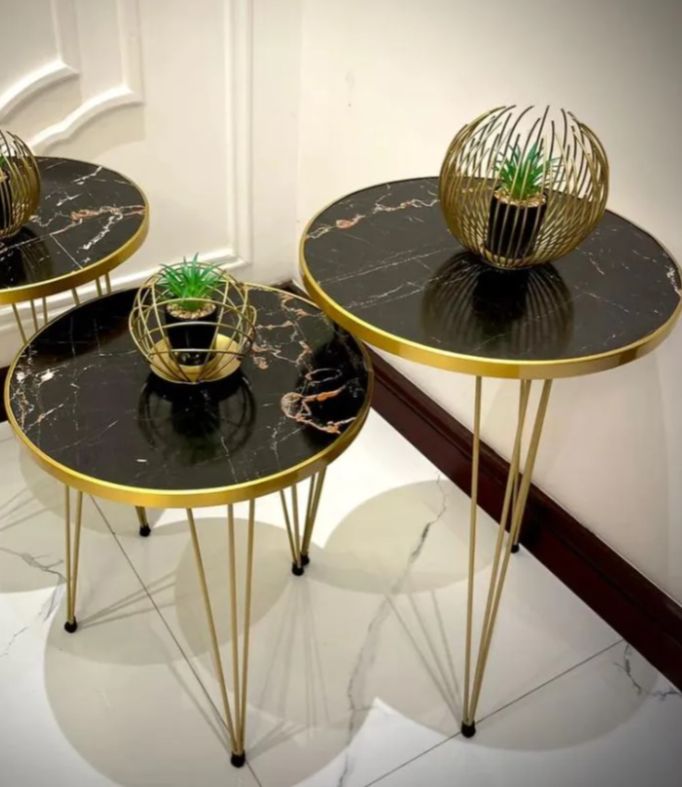 1 Pcs /  2 Pc / Set of 3 Round Coffee table/Side table/ Table for Home/Living room/office / Round Table / Side Table / For more information See Description