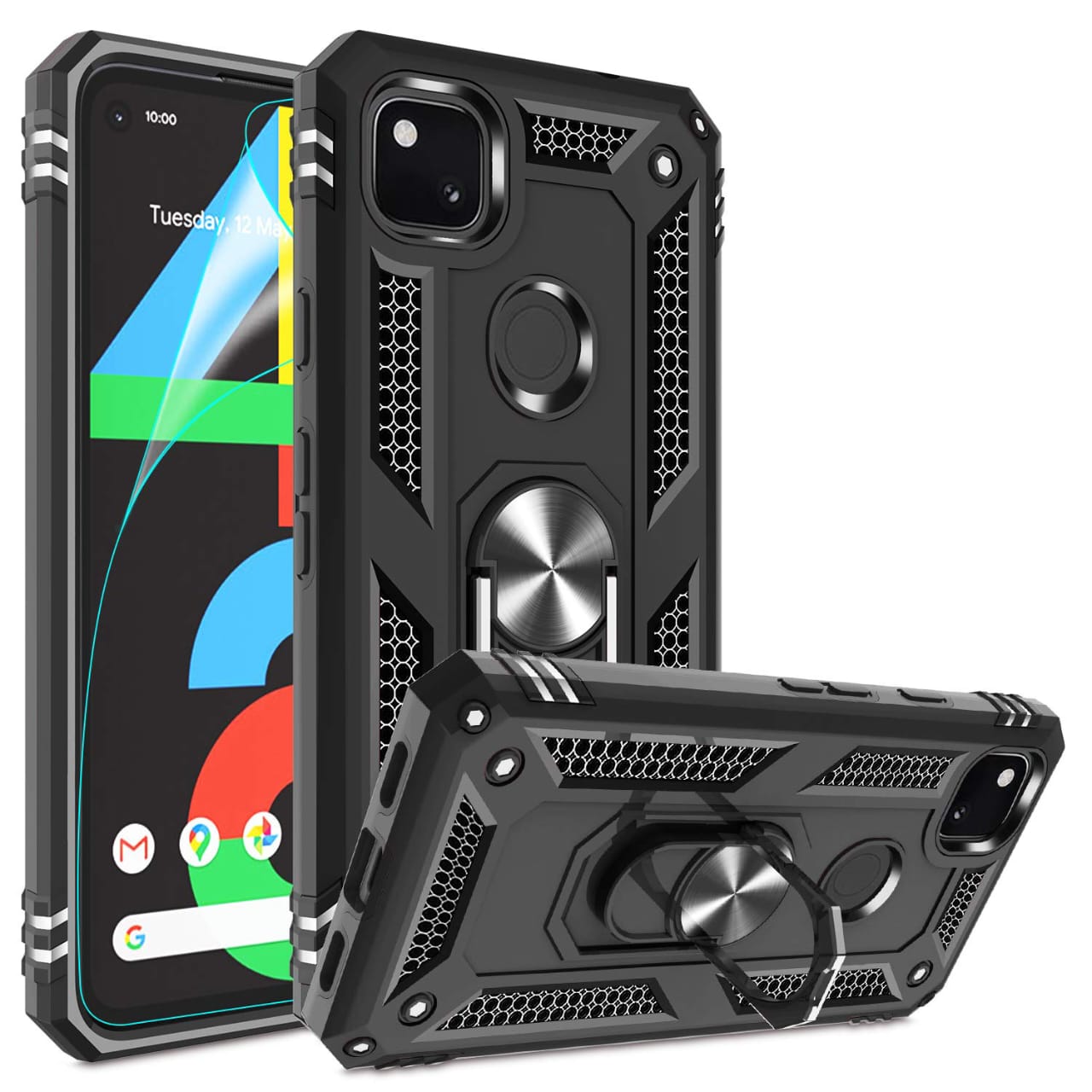 EASSGU Custodia Per Google Pixel 4a (4G) (5.81 Inches), Cover Silicone