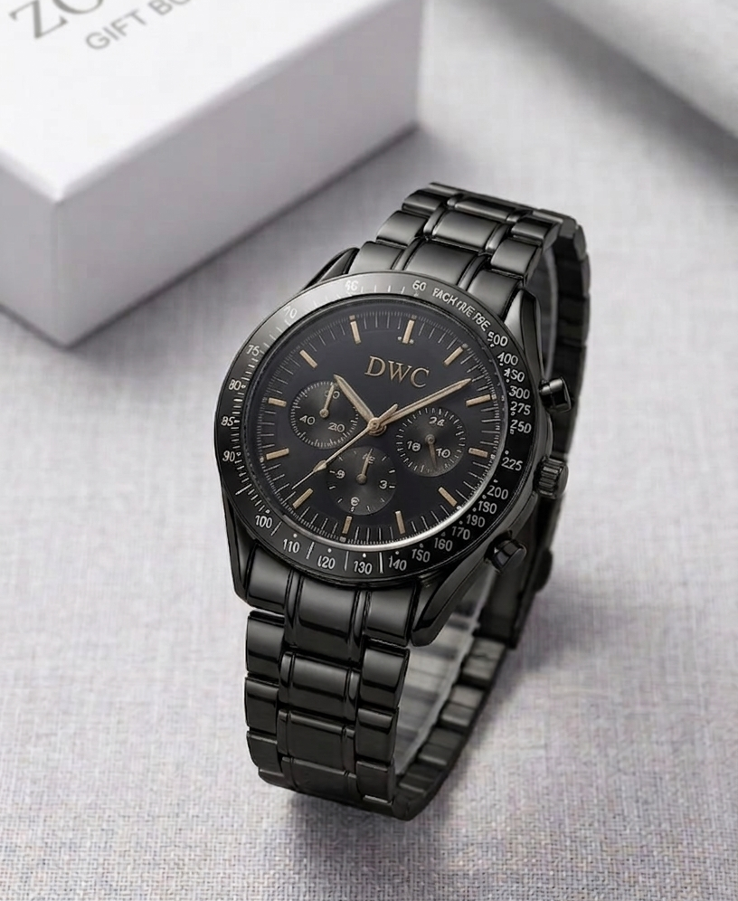 Premium Stainless Steel Watch with Striped Dial for Men Women| Latest Design Stainless Steel Chain Watch