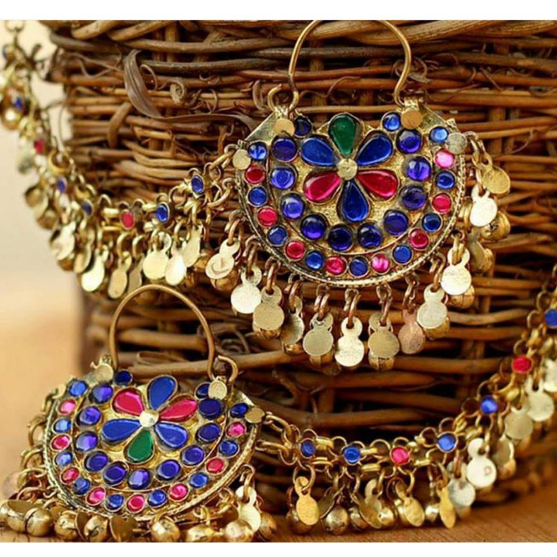 afghani bali earrings