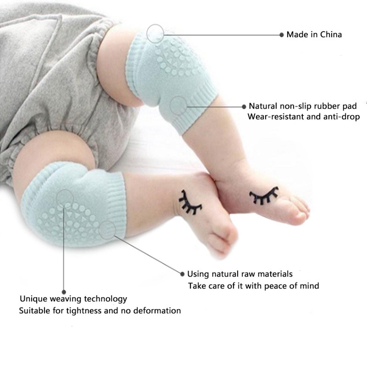 Cotton Breathable Elastic Baby Knee Pads, Knee Pads Protector for Kids Elbow, 1 Pair, Knee Pads for Babies, Girls and Boys, Knee Pads for Baby, Knee Protector, Baby Knee Pads, Baby Crawling Knee Pad, Baby Knee Protection, Multicolor
