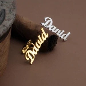 customized cufflinks, name studs, cufflinks gift for men QB36