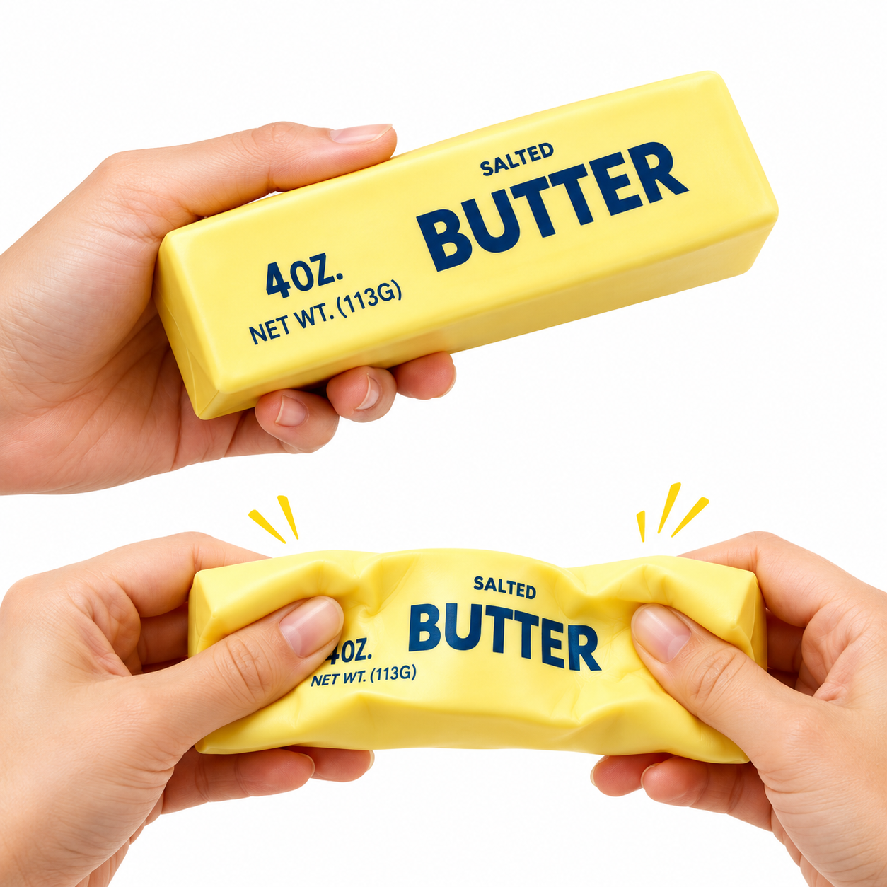 Butter Squishy Stick Fidget Toy Slow Rising Pu Foam Butter Squeeze Soft Sensory Stress and Anxiety Relief Toy
