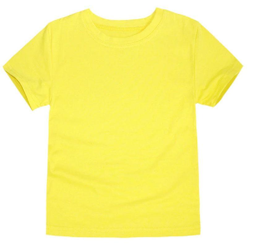 Round Neck Plain T-shirt For Kids