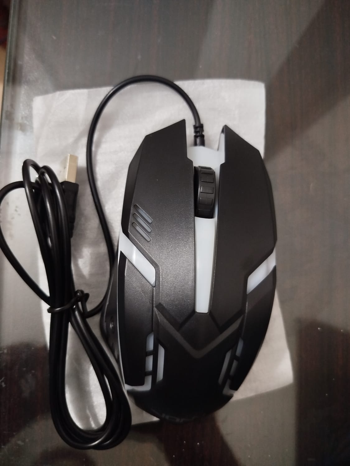 RGB Gaming Mouse Wired - LED Rainbow Light Breathing Mouse for Gaming with 1200 DPI for PC Laptop