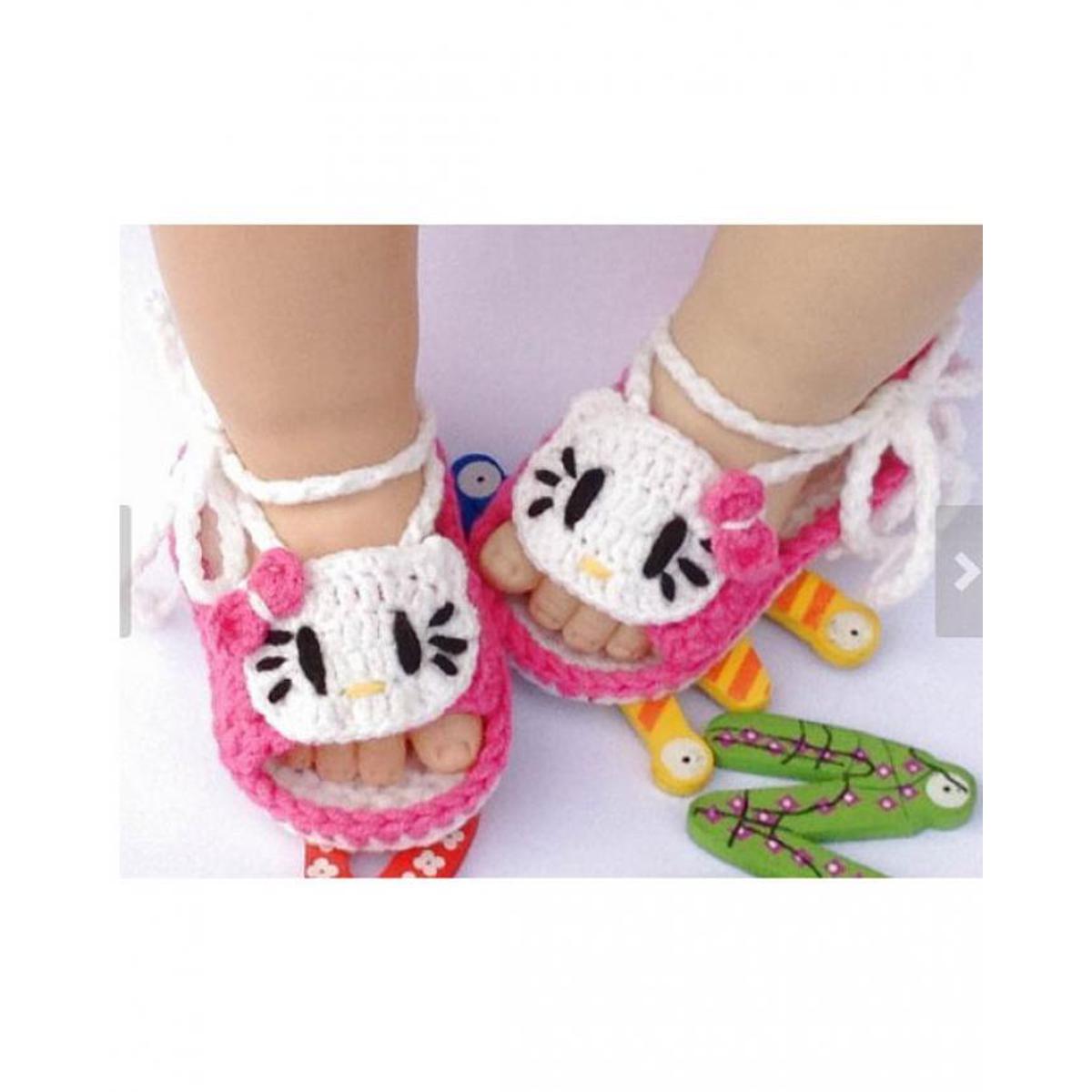 Kitty Style Woolen Handmade Crochet Baby Summer Sandal