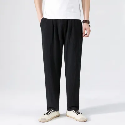 coldker hot men cotton linen trousers| Alibaba.com