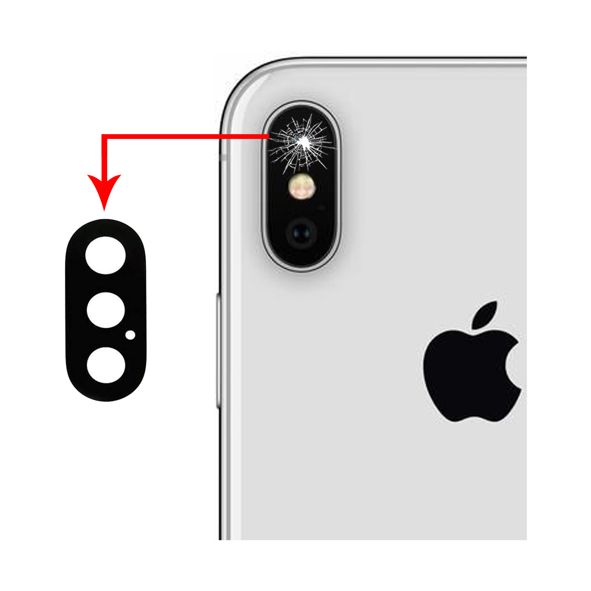 HOT Rear Camera Iphone X Camera Lens Repair Camera Glass