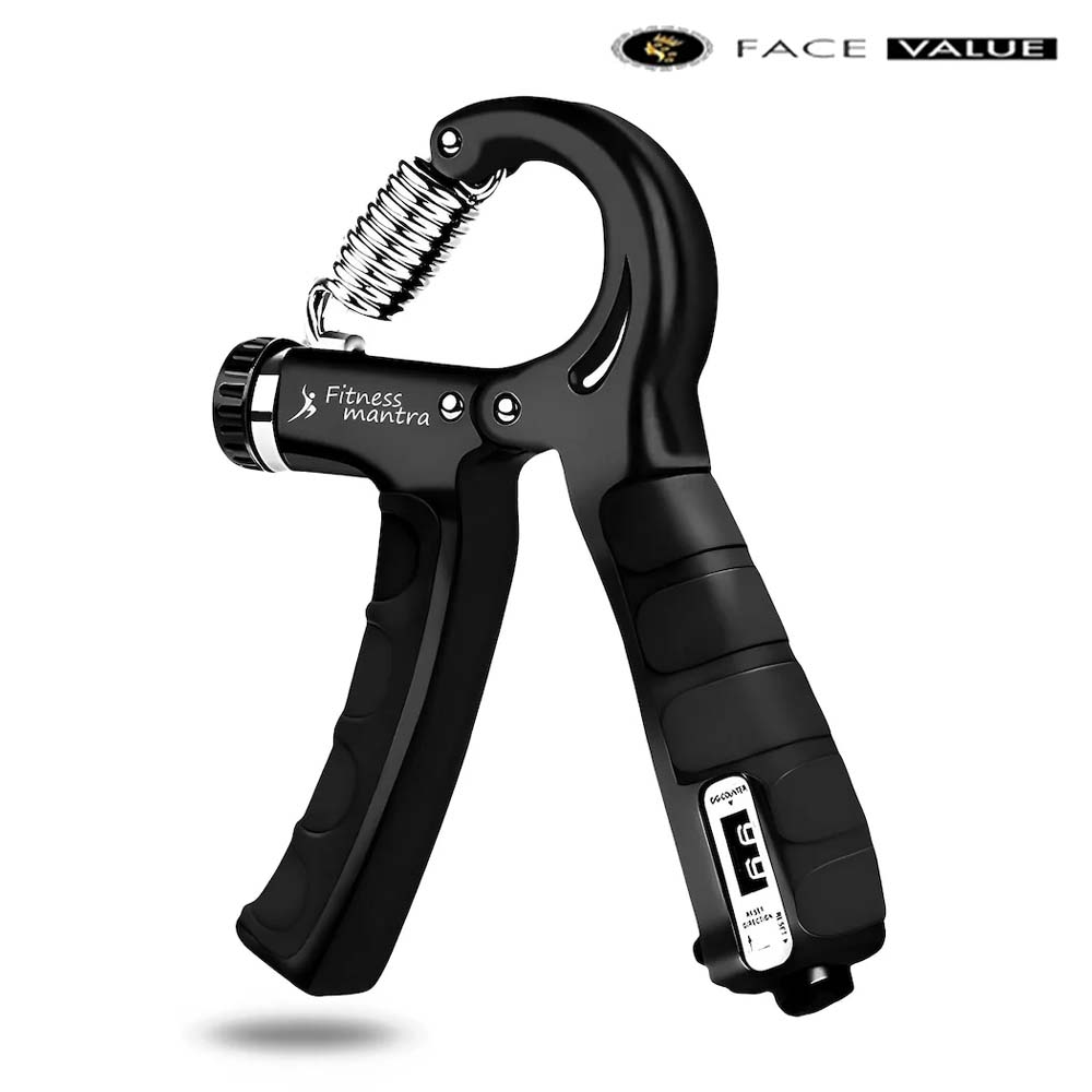 Face Value  Counter 10KG To 60KG Weight Adjustable Professional Counter Hand Gripper for Men & Women | Counter Hand Grip|Finger Exerciser|Power Gripper