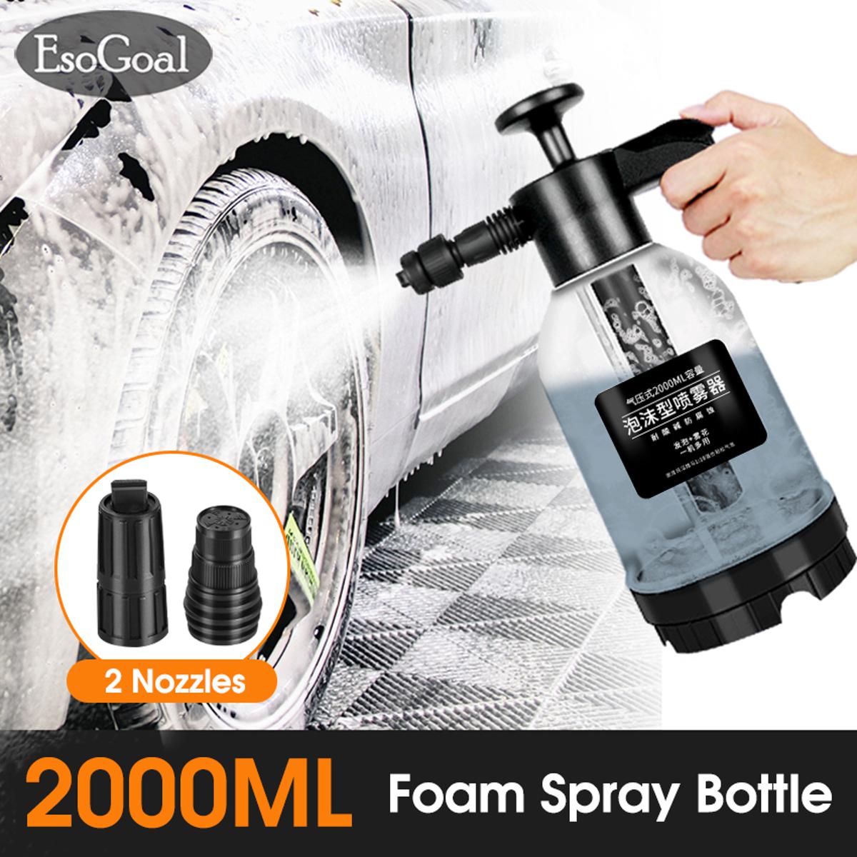 Esogoal 2000ML Foam Wash Car Spray Bottle Snow Foam Nozzle High Pressure  Spray Gun Hand Pressurized Pump Foam Sprayer Air Pressure Water Jet For  Garden Car Wash Cleaning