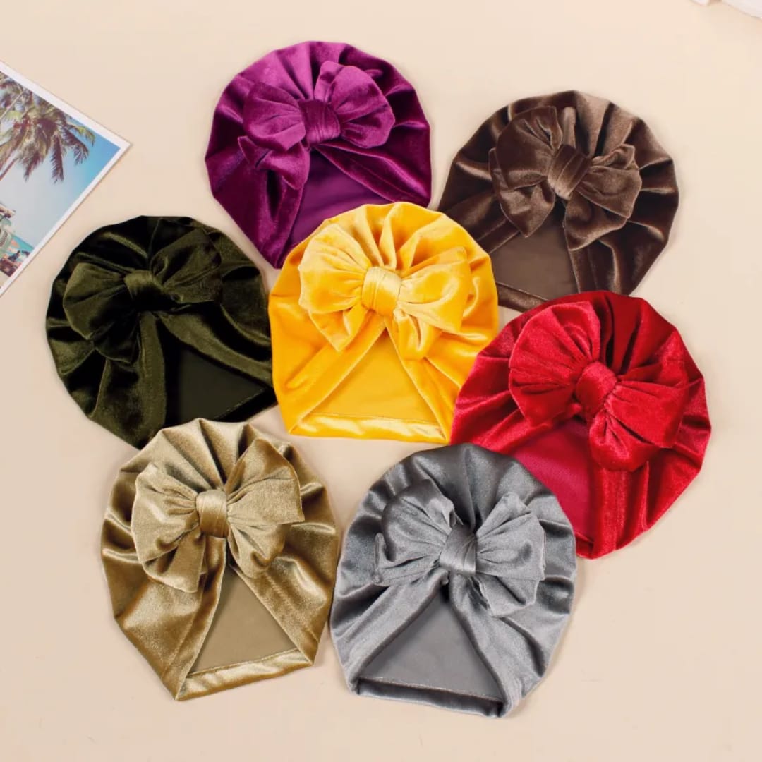 Adorable 4-Pack Baby Girl Turban Caps - Soft & Stylish Headwear for Infants"