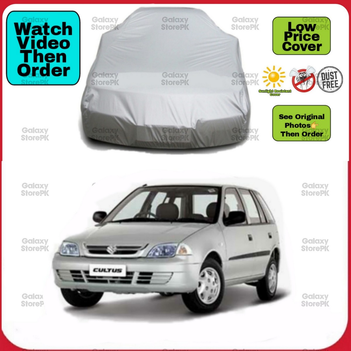 Suzuki Cultus Car Top Cover Parachute Quality Light Weight Easy To