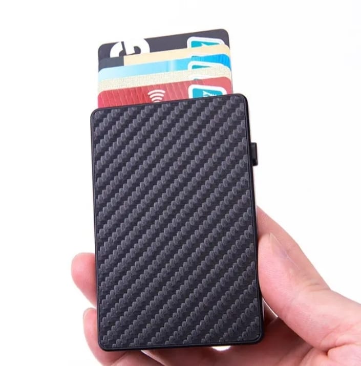Automatic Metal Pop Up Card Holder Wallet for Men and Woman Slim wallet  Small Card holder