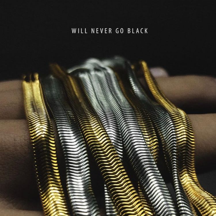 AlRashid Shopping Store Gold Snake Chain 9mm Water Resistant Life Time Color Warranty Will Never Ever Fade Made By Stainless Steel Snake Pattern For Man-Boys
