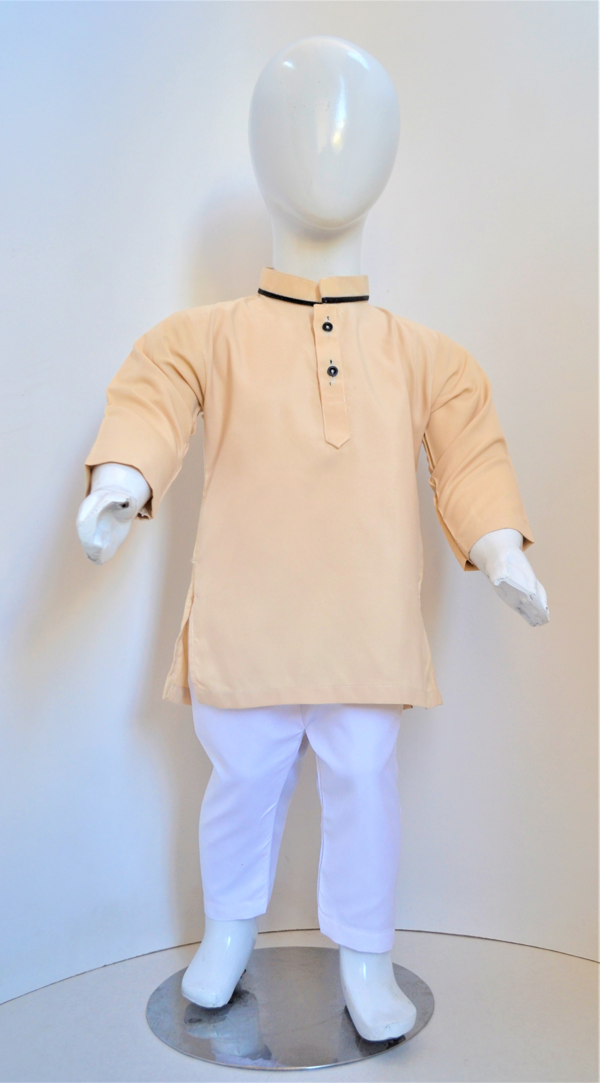 Kameez Shalwar Formal Style for 6 months to 2 Years in Brown Color