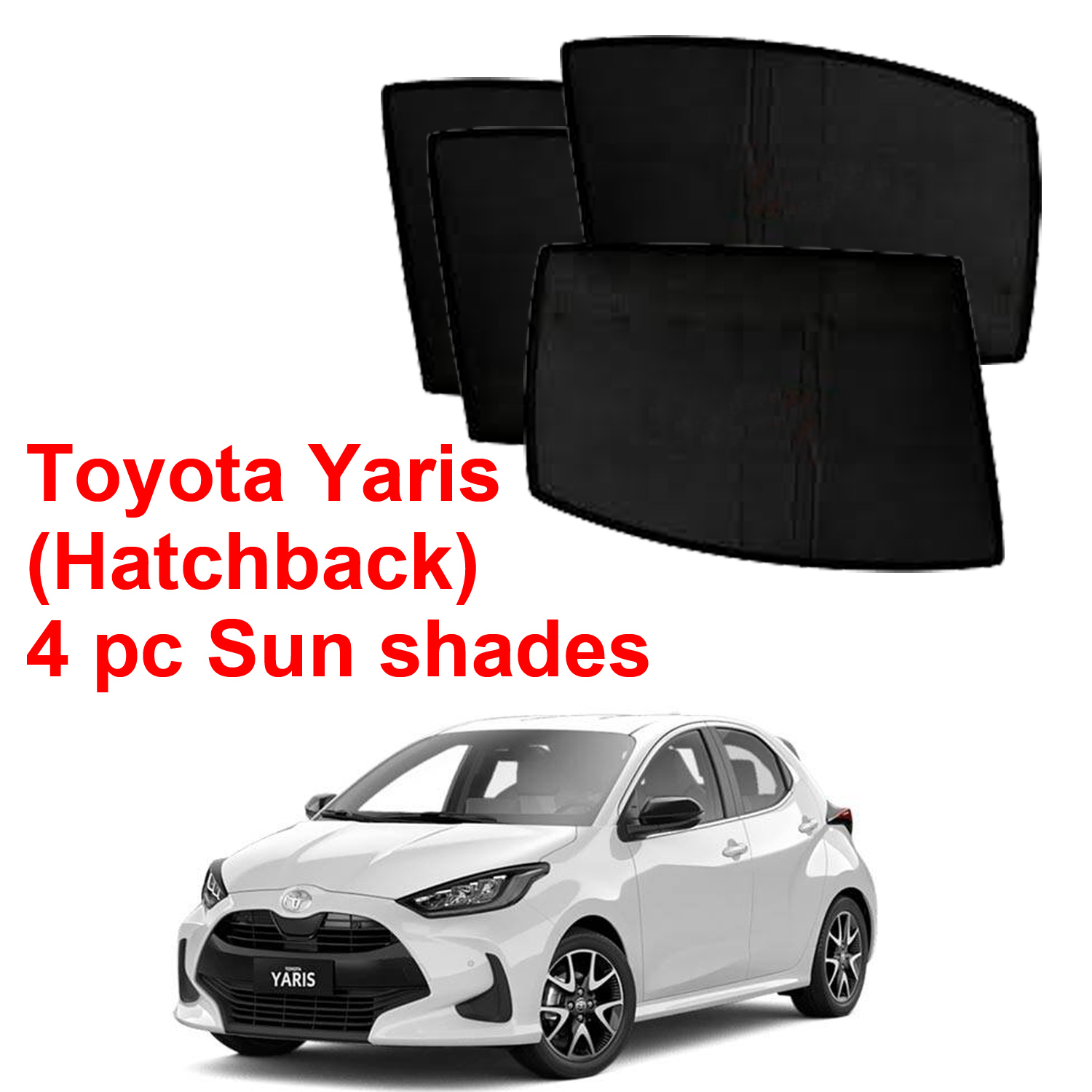 Toyota Yaris Hatchback Sun shades - 4 Pieces Set | Daraz.pk