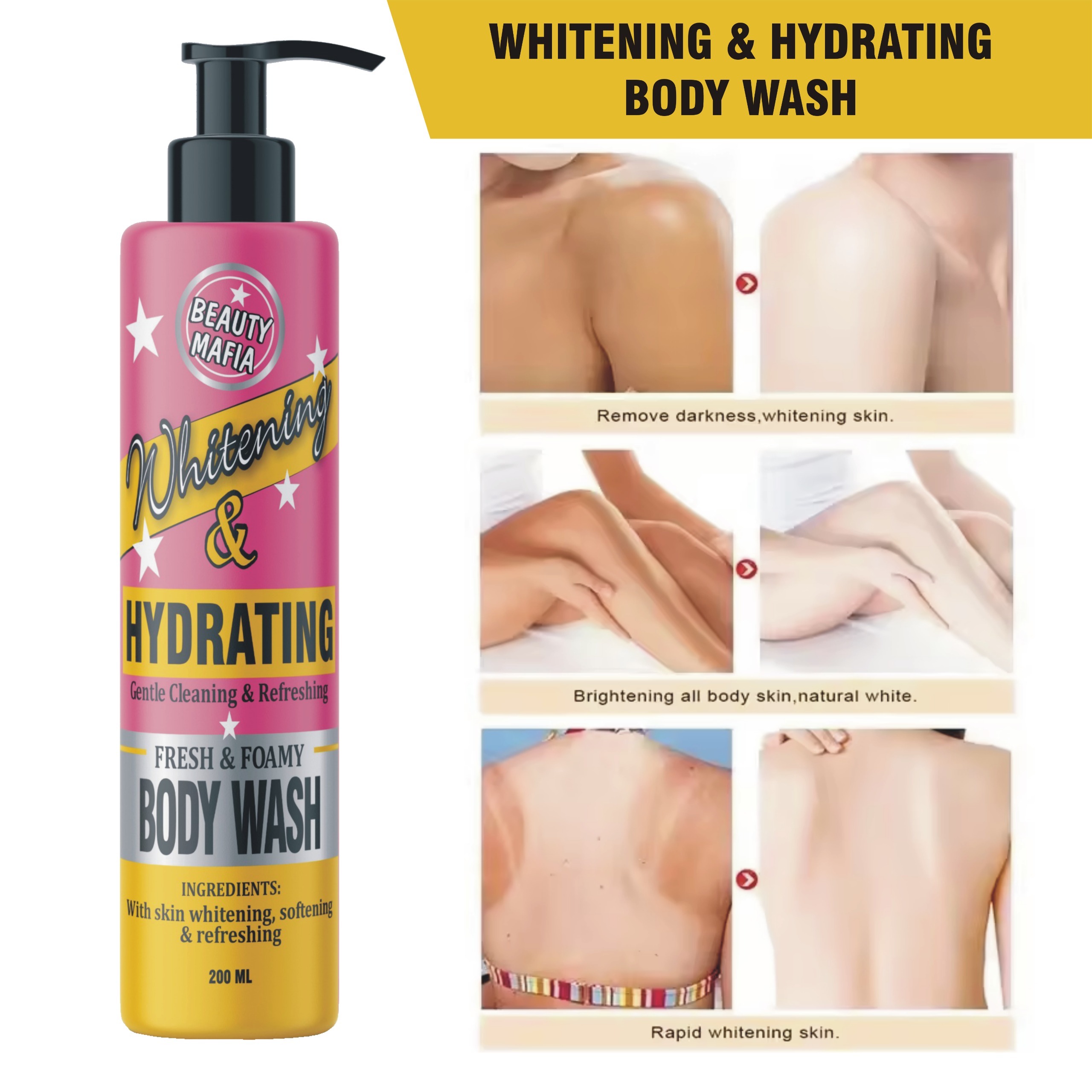 Beauty Mafia Whitening & Hydrating Body Wash 200ml