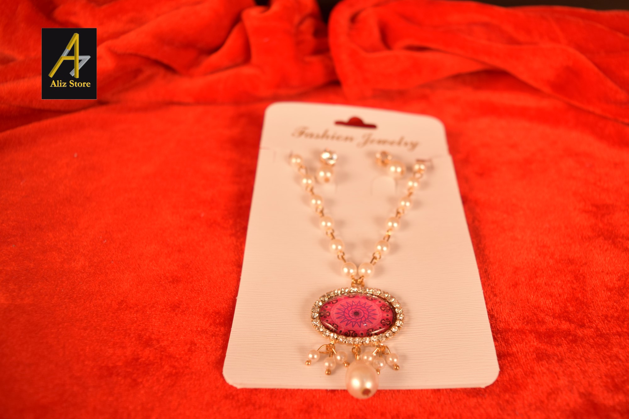 3D style pendant necklace with earrings for girls necklace for women fashion jewelry trending online jewellery