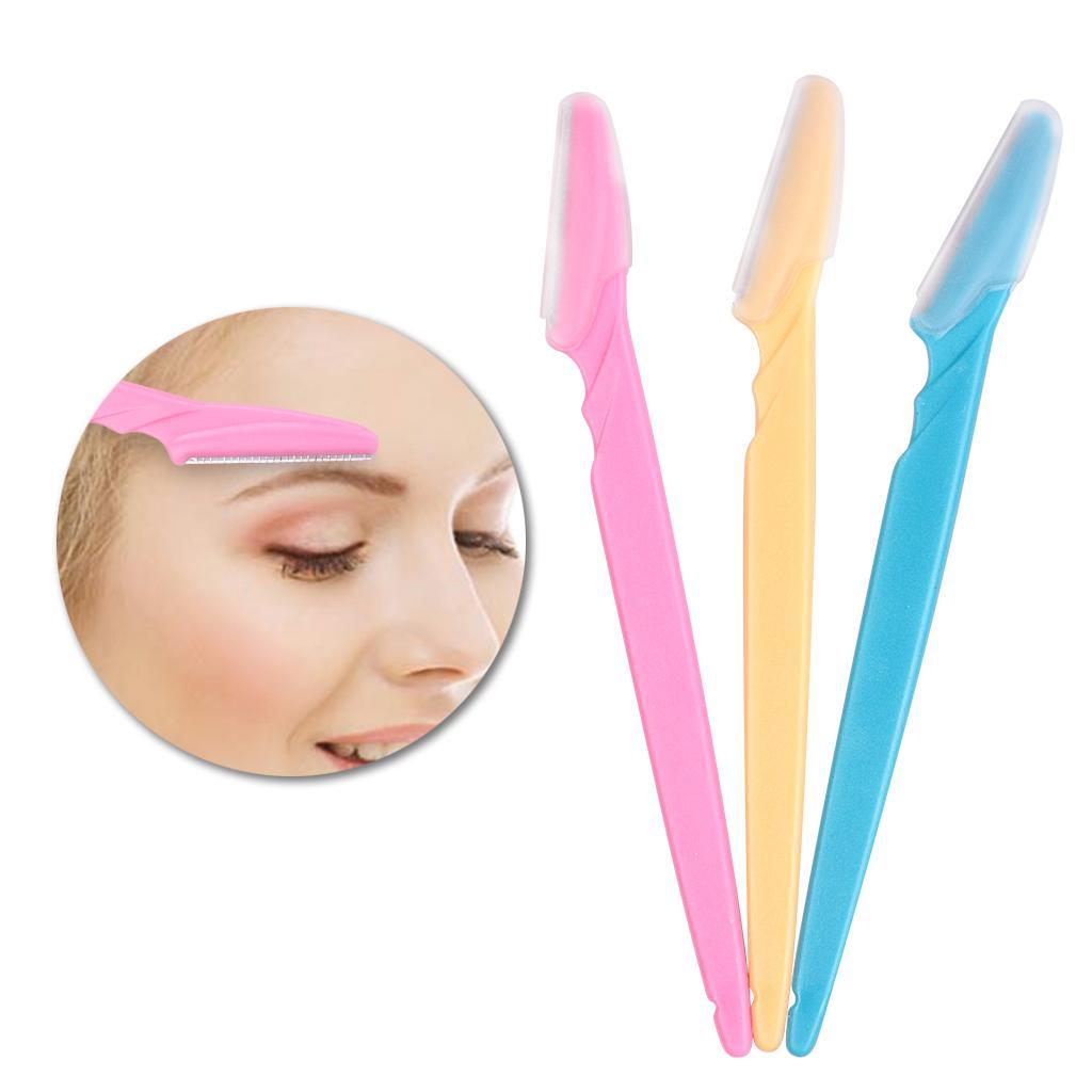 3PCS Portable Eyebrow Razor Trimmer Eyebrow Razor Women Makeup Facial Tool Eyebrow Lip Razor Trimmer Blade Shaver Beauty Tool Eyebrow Razor Peach Fuzz Remover Orignal tinkle Razor pack of 3 facial hair Remover Eyebrow trimmer Stainless Steel